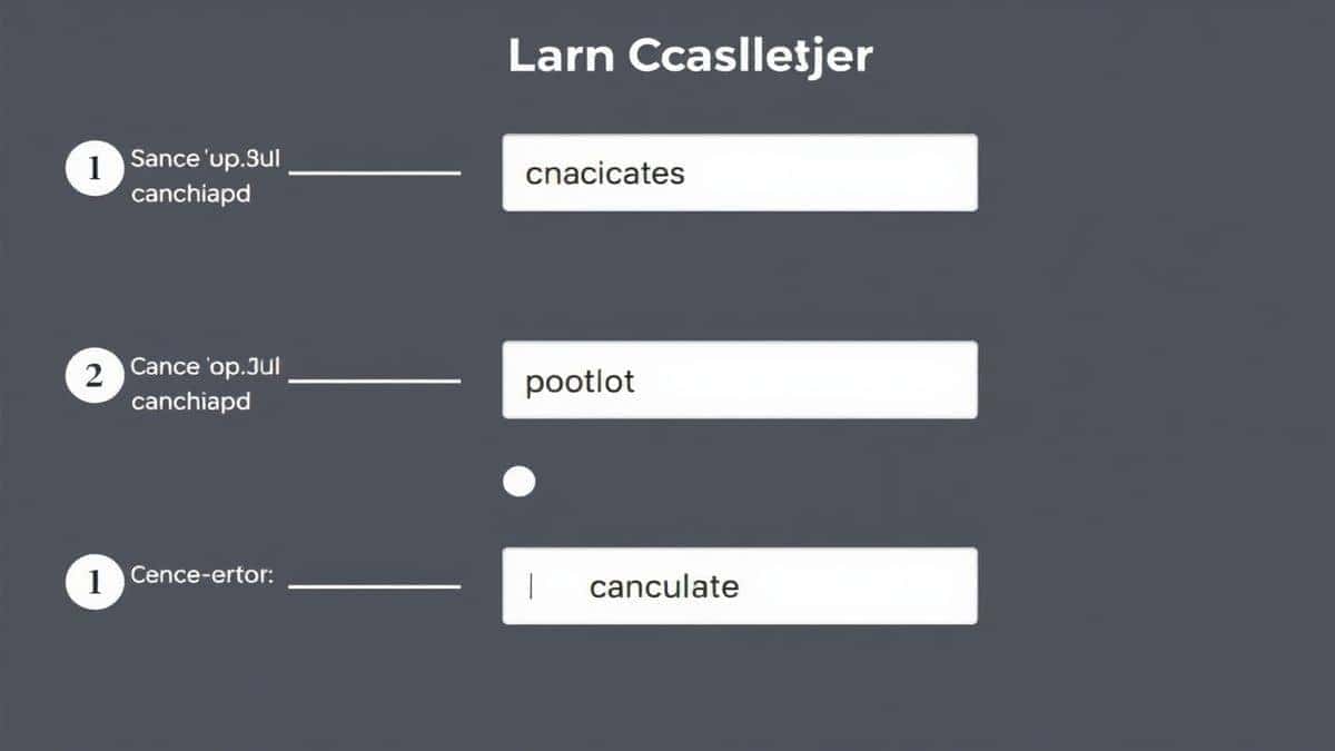 A step-by-step visual guide showing the input fields and calculate button on a car loan calculator interface A step-by-step visual guide showing the input fields and calculate button on a car loan calculator interface