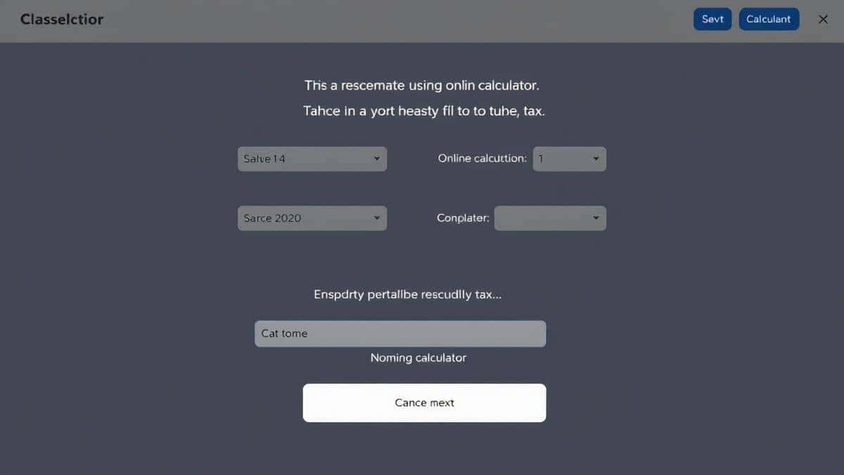 online calculator result preview showing tax breakdown
