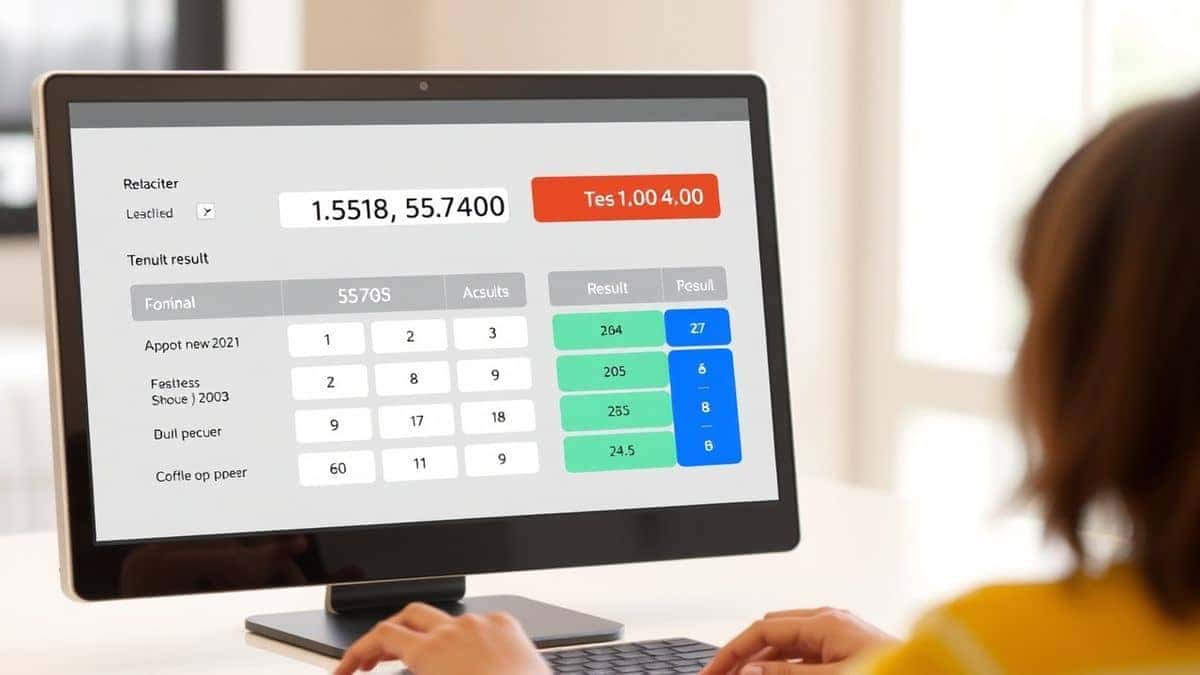 online calculator result preview showing statistical outputs