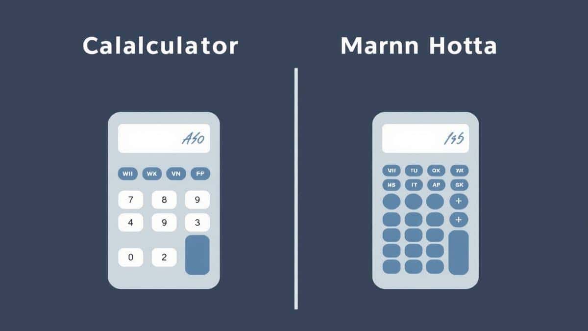 side by side comparison of calculator and manual method side by side comparison of calculator and manual method