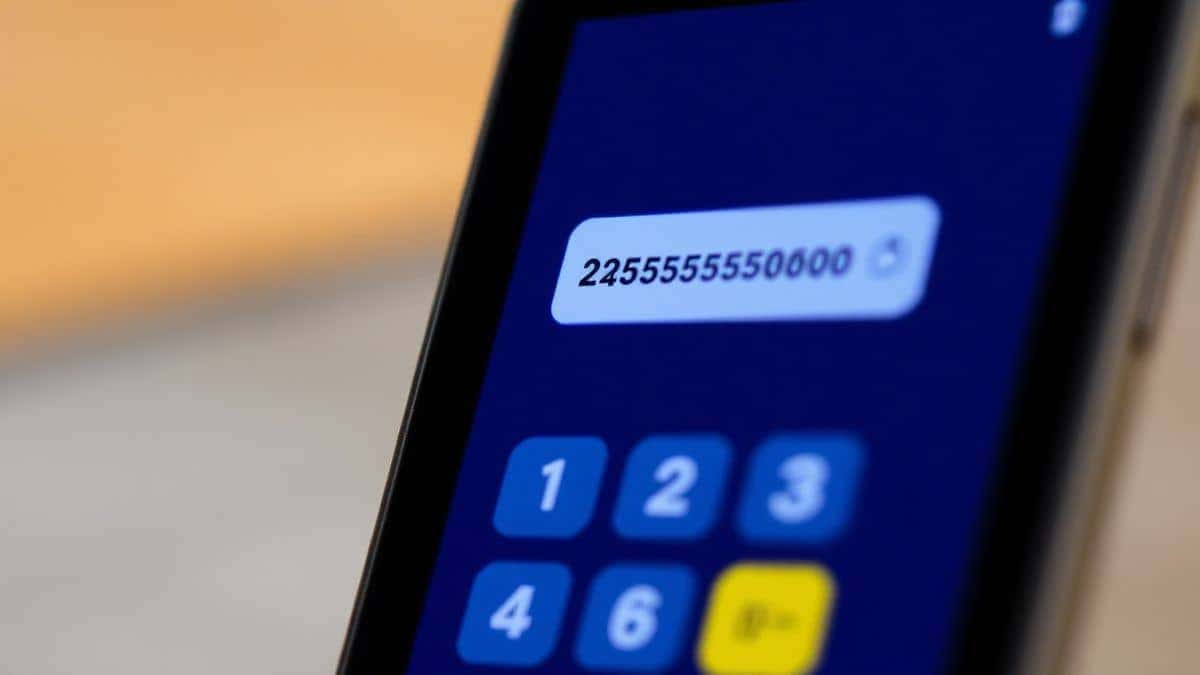 online tool interface showing a generated password on a calculator screen