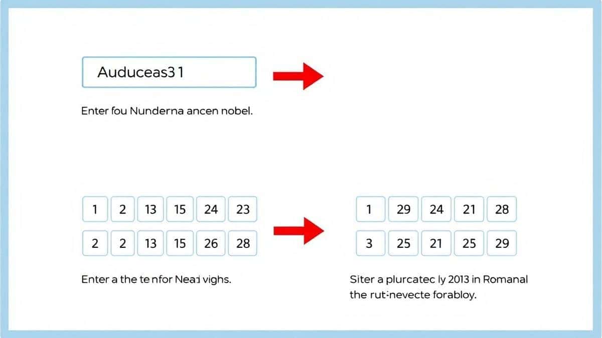Step-by-step visual of entering a number and receiving the Roman numeral result Step-by-step visual of entering a number and receiving the Roman numeral result