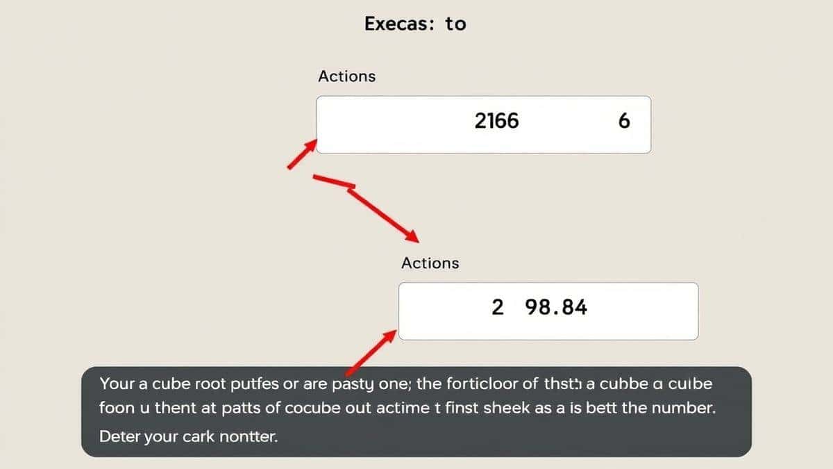 Step-by-step walkthrough showing a user entering a cube root calculation for the number 216 Step-by-step walkthrough showing a user entering a cube root calculation for the number 216